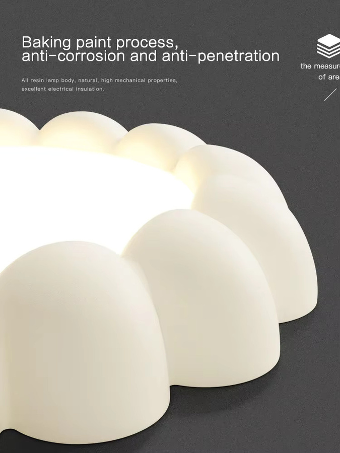 JIANKEXING Fengyun Duo-Deckenleuchte in Beige, moderne runde Deckenlampe mit warmweißem Licht - Bild 2