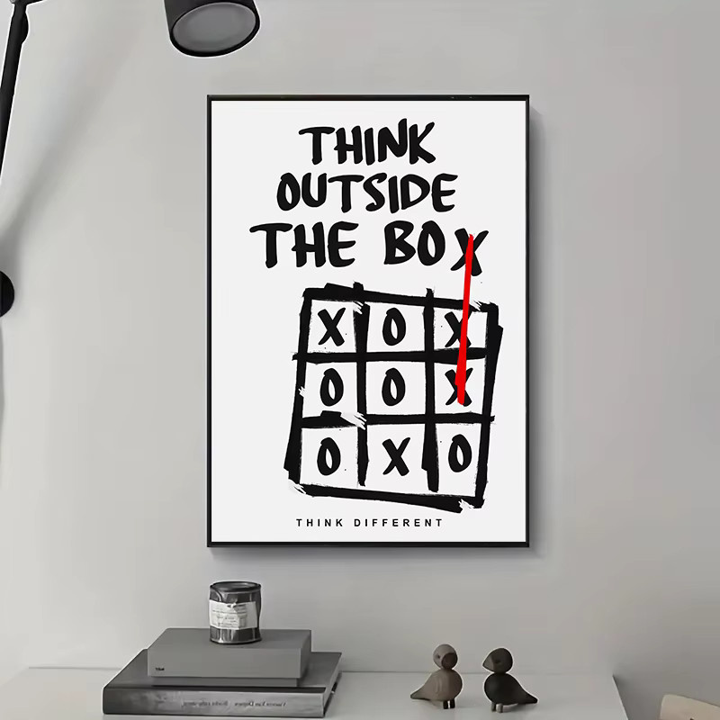 Modernes Leinwandgemälde von Potdemiel mit motivierenden Zitaten und Typografie in Gelb - Bild 4
