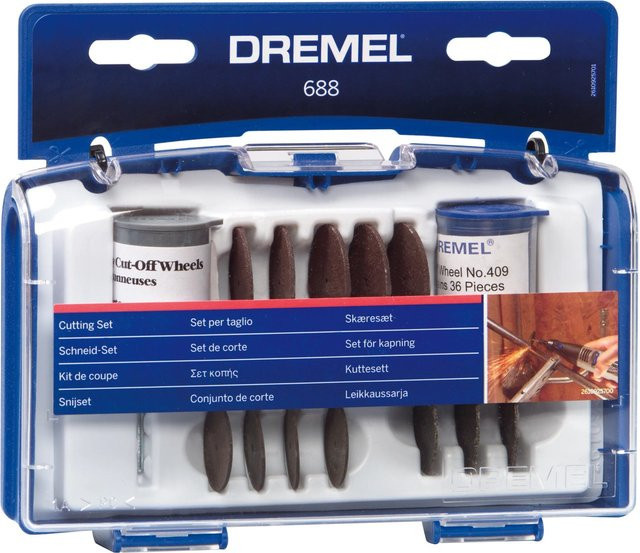 Dremel Schneid-Set 688 Trennscheiben-Set für Metall und Kunststoff, 68-teilig, multicolour - Bild 1