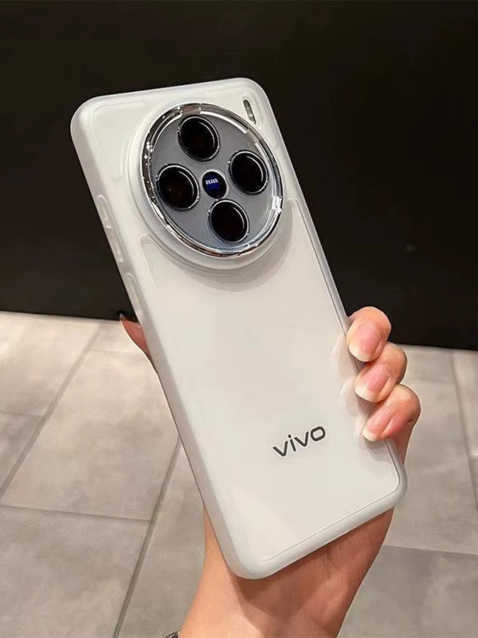 Stoßfeste Silikon Schutzhülle für Vivo X100, X100 Pro, X100S, X100S Pro und X100 Ultra in Weiß - Bild 1