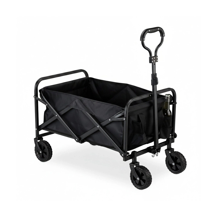 Relaxdays Faltbollerwagen Schwarz B/T/H: 95 x 74 x 48 cm mit 100 kg Tragkraft - Bild 2