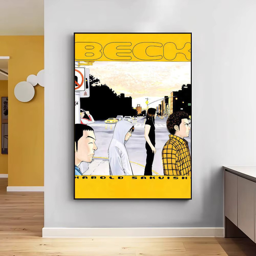 Beck Mongolian Chop Squad Anime Poster Retro Wandkunst mit Klebefläche in Mehrfarbig - Bild 4