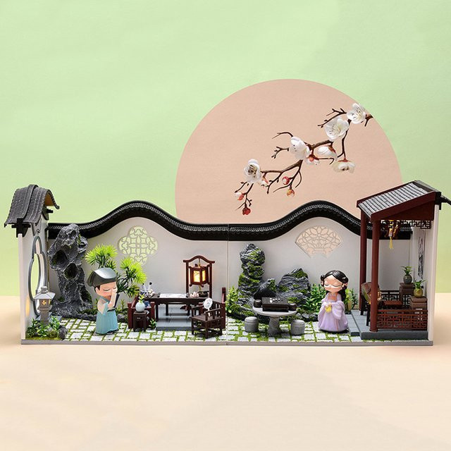 ELEVEN-CUTE DIY Holzpuppe, Miniatur-Baukasten mit Möbeln, Holz, Fantasy - Bild 1