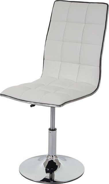 CHEFGASTRO Esszimmerstuhl Modern in Weiß mit Kunstleder und gestepptem Rautenmuster, H: 103 cm, B: 43 cm, T: 54 cm, Sitzhöhe: 41 cm - Bild 1