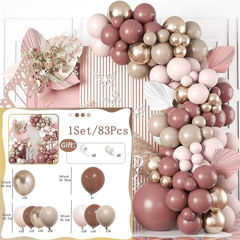 83 Stück Vintage Macarons Ballon-Girlanden-Set in Rosa für Babyparty, Hochzeit und Geburtstag - Bild 2