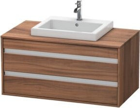 Duravit Waschtischunterschrank Ketho in Braun mit 2 Schubladen, Wandhängend, B/T/H: 100 x 55 x 49,6 cm - Bild 1
