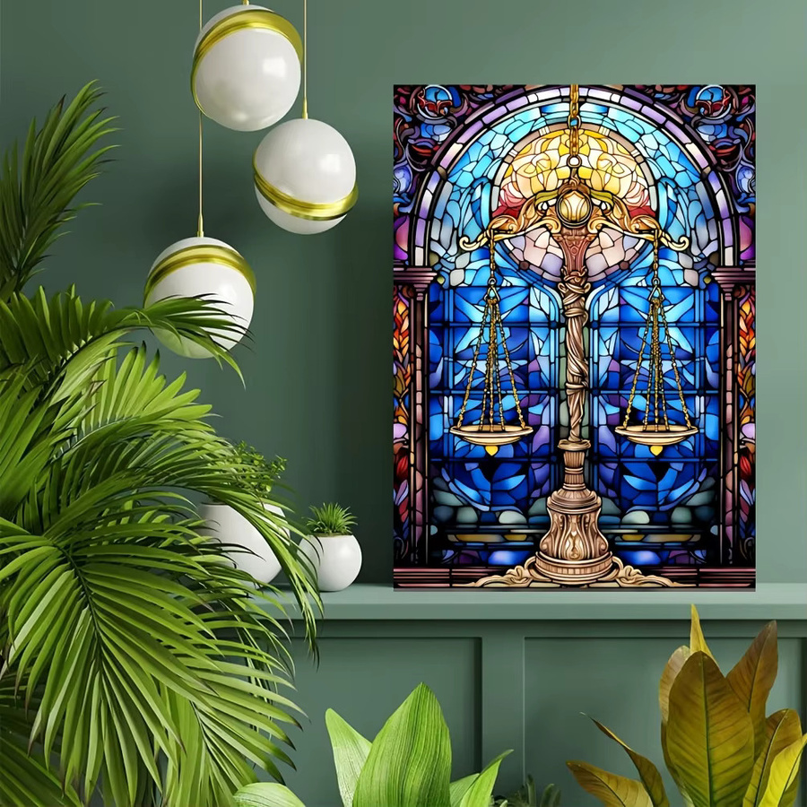 AZNM Buntglas-Balance-Skala-Puzzle, 1.000 Teile, Bunt / Mehrfarbig - Bild 3