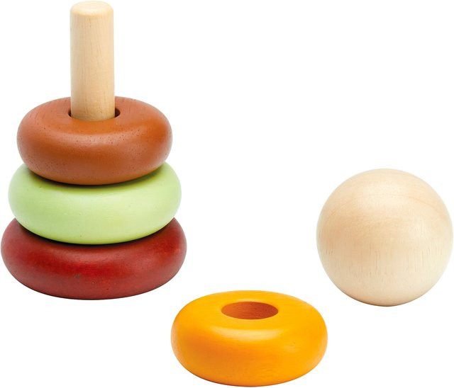Plantoys Stapelringturm Modern Rustic, ab 1 Jahr - Bild 1