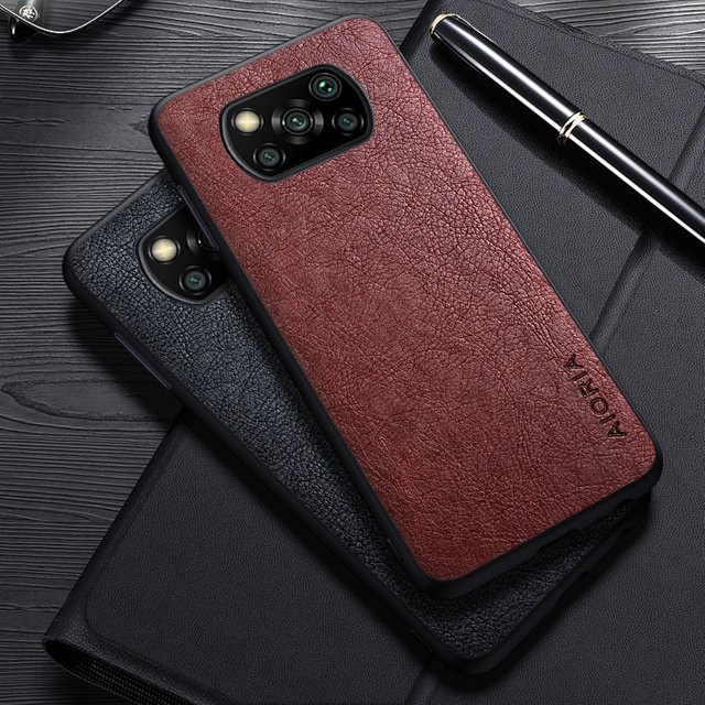 Xiaomi Poco X3 Pro GT und Poco X3 NFC Business Cover aus Leder in Rot - Bild 1