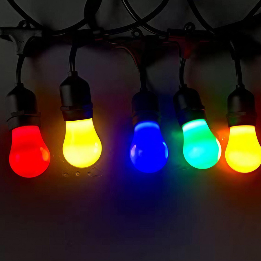 10 Stück HuaJin Lighting E27 LED-Birnen A45 2W 220V in Bunt und Weiß für Dekoration, Camping und Festivals - Bild 2