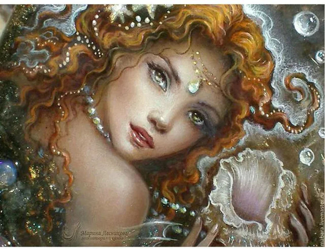 FIYO 5D Diamond Painting Set Sirene Portrait, Mehrfarbig, B/H: 30 x 20 cm - Bild 1