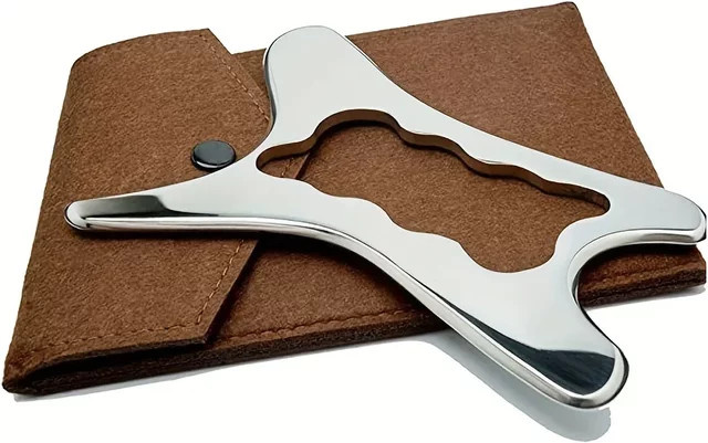 DUTRIEUX Gua Sha Massage Werkzeug aus Edelstahl, Unisex - Bild 1