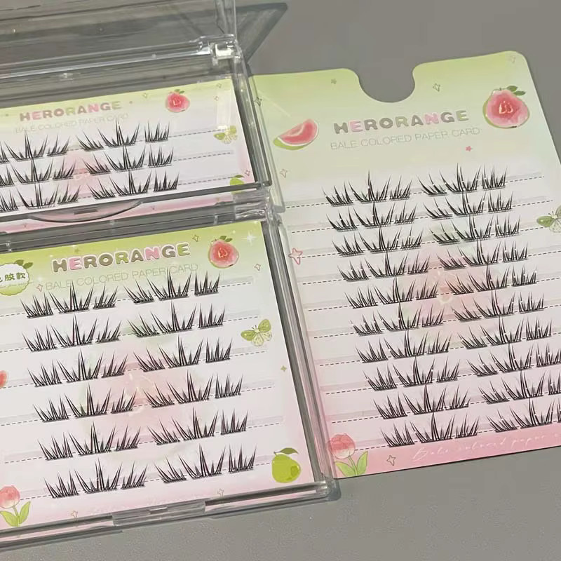Herorange Wimpern Farbverlauf Rote Tränenförmig, Natürlich - Bild 3