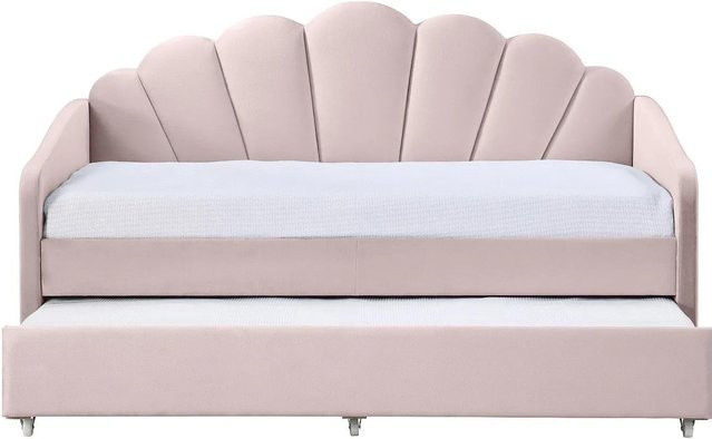 Vente-unique Elusia Sofabett in Rosa mit Samtbezug und Schlaffunktion - Bild 1