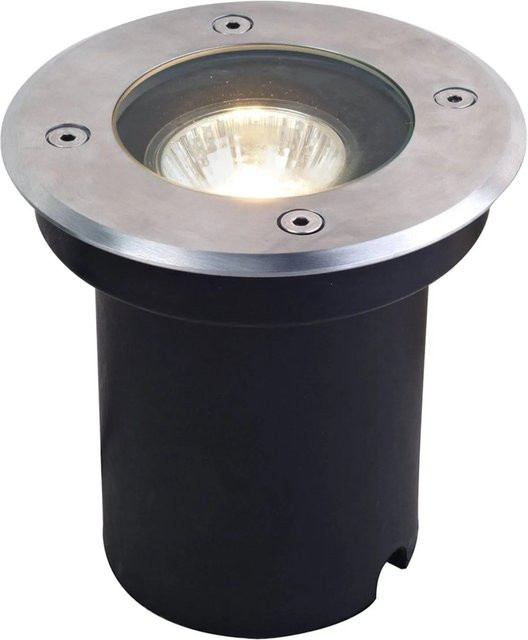 Lucande Bodeneinbaustrahler Ava 9616045, 1-flammig, GU10, Edelstahl und Alu in Silber/Alu-Grau, IP67 wasserdicht für den Außenbereich - Bild 1