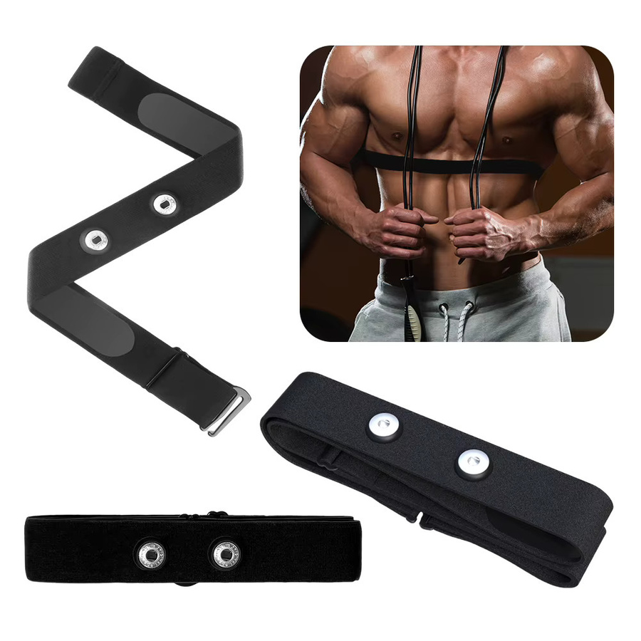 JOCESTYLE Ersatz-Herzfrequenzmesser-Brustgurt in Schwarz, weicher Fitness-Brustgurt und Brustmonitor-Gurt passend für Polar und Magene - Bild 4