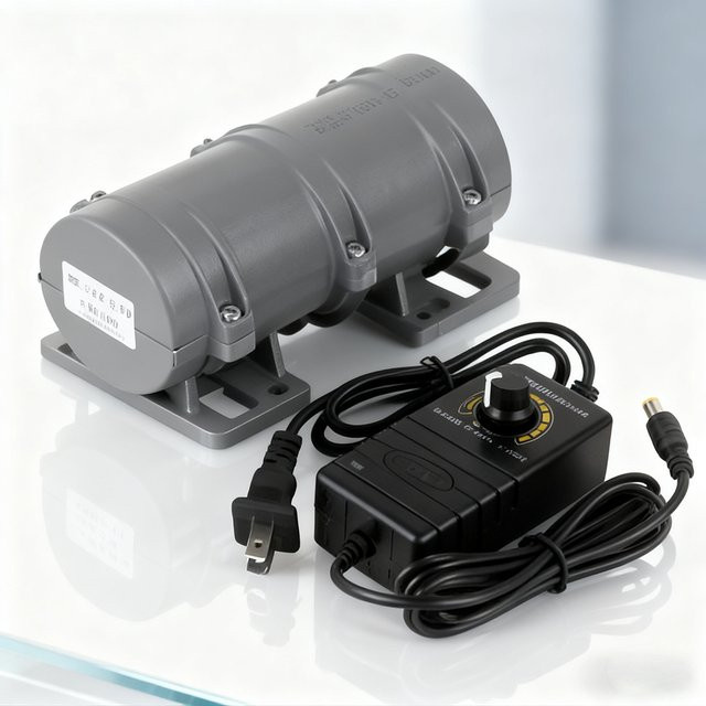 Mini-Vibrationsmotor in Grau, 12 V/24 V, 10 W, 3800 U/min, für Warnsysteme und Massagebetten - Bild 1