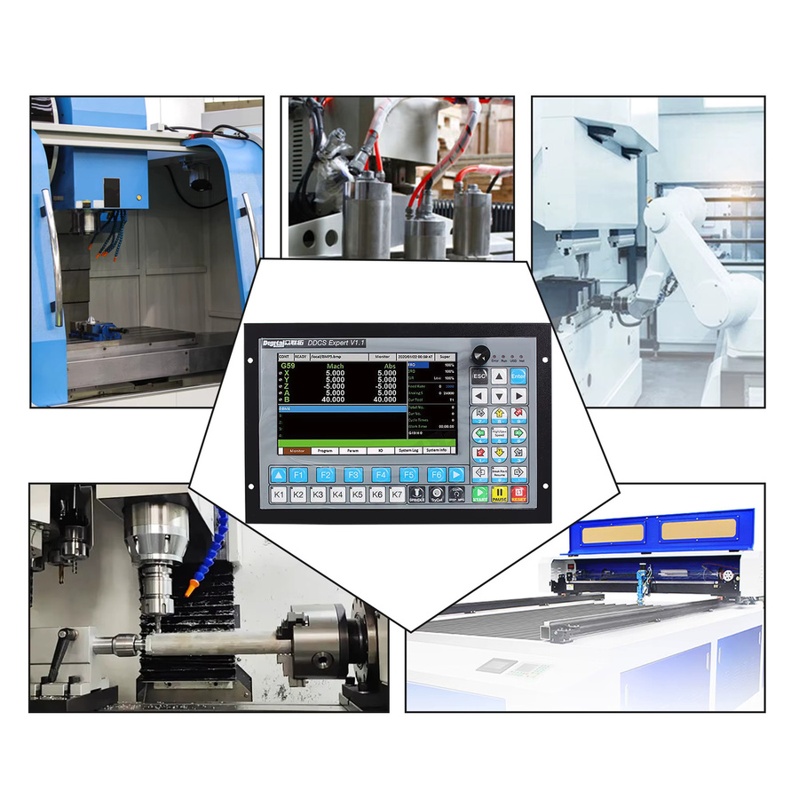 POWACE DDCS Expert v2.1 5-Achsen-CNC-Steuerungssystem Offline Stand-Alone PLC Servo-Schrittmotor-Bewegungssteuerung mit MPG in Schwarz - Bild 6