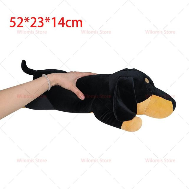 Yiran toy Hundestofftier, Schlafender Dackel Corgi Shiba Inu, Plüsch / Textil, Schwarz - Bild 1