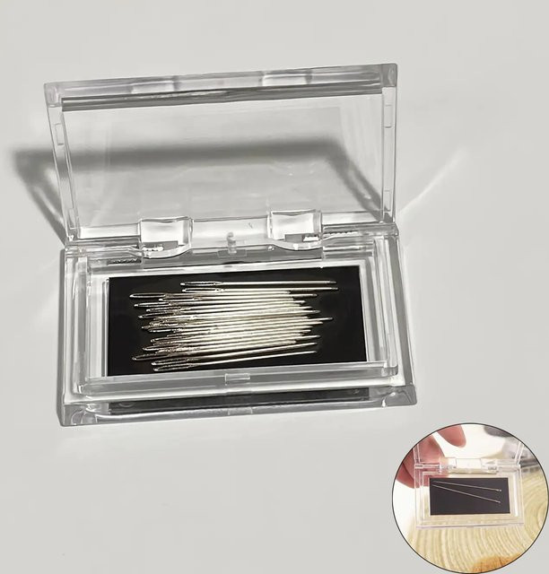 Magnetische Nähnadel-Aufbewahrungsbox von NOTIONSLAND in Transparent, Rechteckiges Nähnadel-Aufbewahrungsetui für dein DIY-Nähwerkzeug-Zubehör - Bild 1