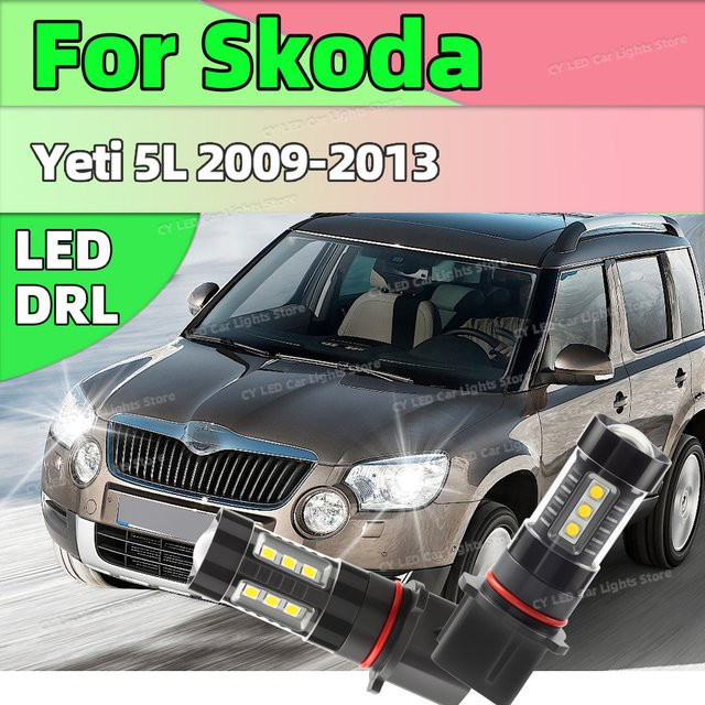 ChicYoo 2er Set DRL Tagfahrlicht LED Lampen P13W Canbus Weiß für Skoda Yeti 5L - Bild 1