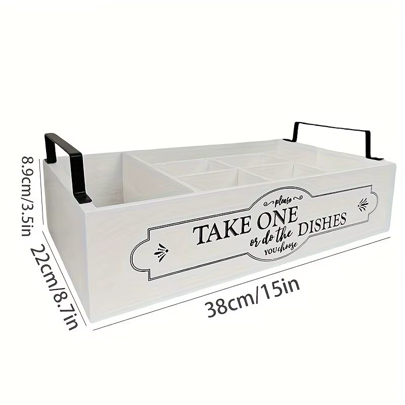 IDUK Holz-Aufbewahrungsbox für Besteck und Küchenutensilien in Braun oder Weiß, B/T/H: 22,0 x 8,9 x 10,0 cm (geschätzt basierend auf Werten) – bitte beachten Sie, dass die Maße im Originaltext nicht eindeutig als B/T/H deklariert waren.
Korrektur gemäß s - Bild 2