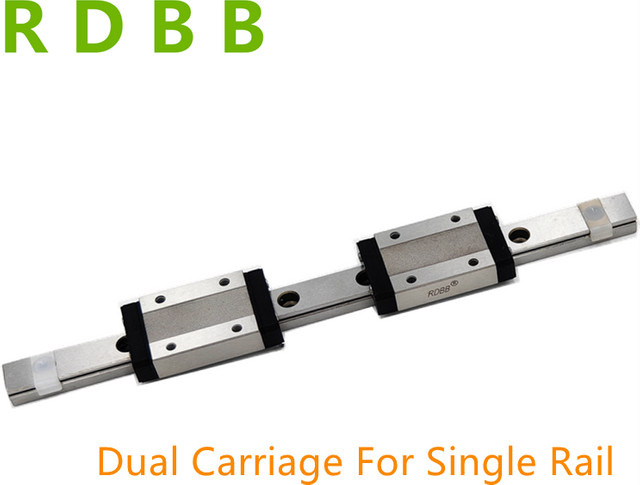 RDBB Doppelwagen für Einzelschienen MGN7 MGN9 MGN12 MGN15 in Silber - Bild 1