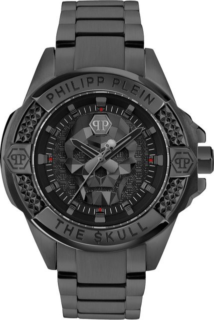 Philipp Plein Herrenuhr, Quarz, Edelstahl, Schwarz, 47 mm, 5 ATM - Bild 1