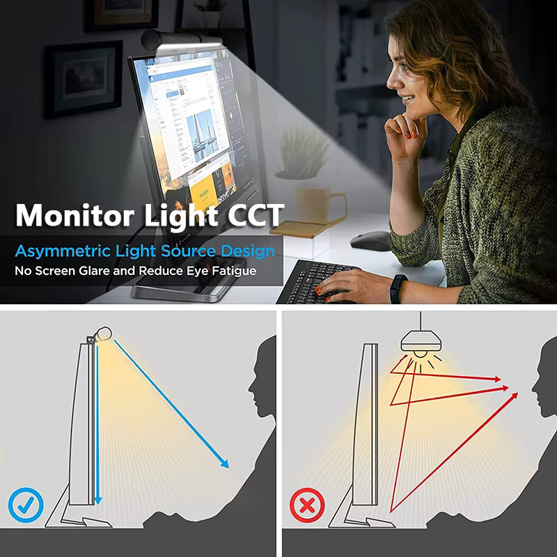 FEICAN RGB LED Monitor Lichtleiste in Schwarz, stufenlos dimmbar, Breite: 40 cm - Bild 2