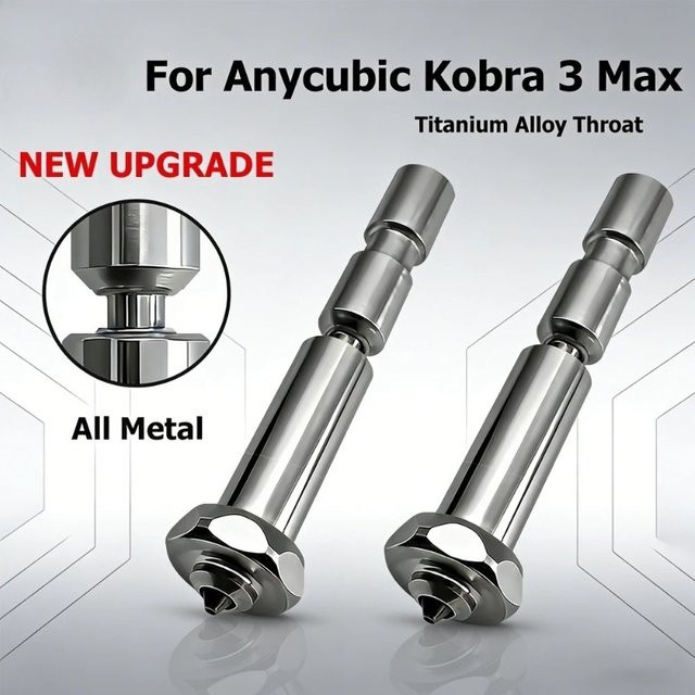 Anycubic Hotend-Kit für Kobra 3 Max 3D-Drucker, 24V 80W mit Keramik-Heizplatte und austauschbarer Düse in Silber - Bild 1