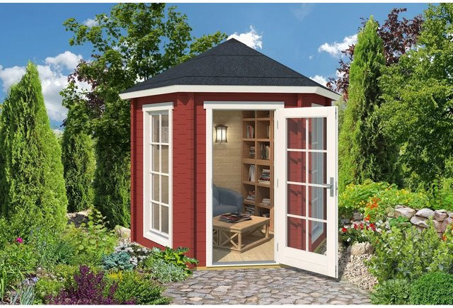 Lasita Maja Pavillion Inverness 44 Gartenpavillon in Schwedenrot B: 280 cm, T: 242 cm - Bild 1