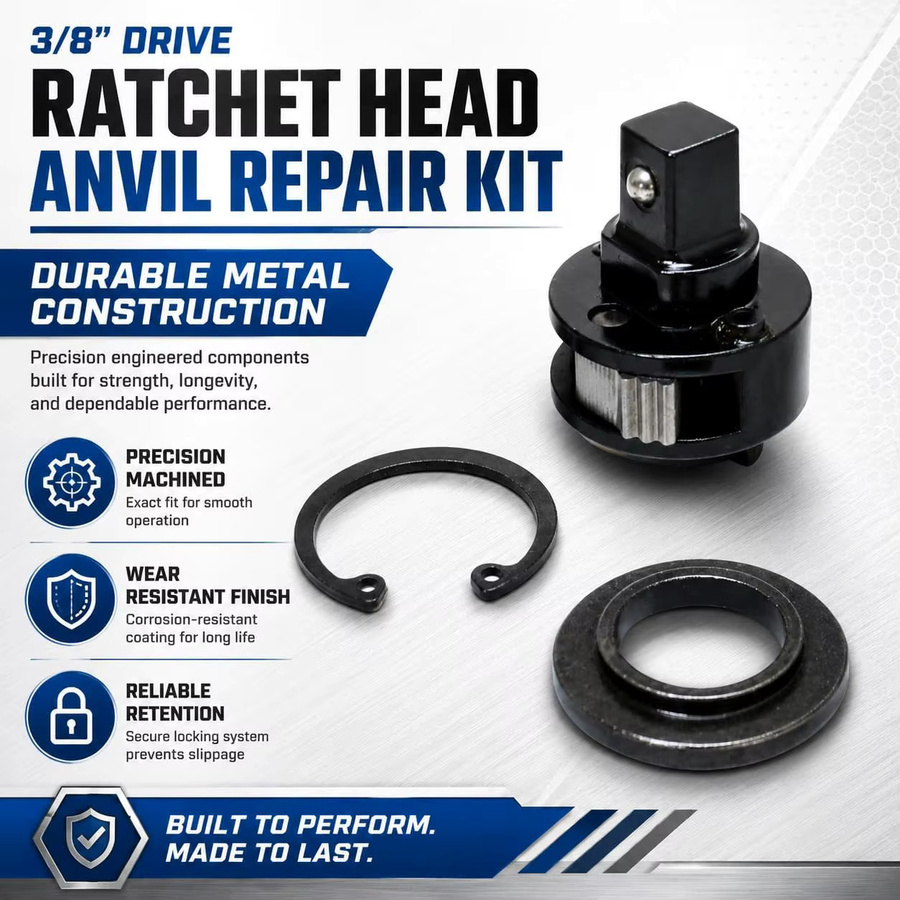 Milwaukee Rebuild Service Kit A46T Reparatursatz für M12 3/8 Zoll Kraftstoff Ratsche 2557-20 inklusive Schlagschrauber Amboss in Schwarz - Bild 5