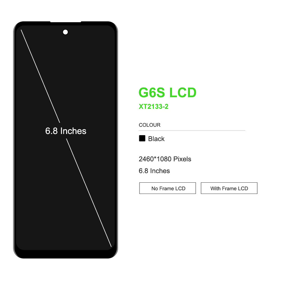 Motorola Moto G60S LCD Display Touchscreen Digitizer Montage mit Rahmen, 6.8 Zoll, Schwarz - Bild 2