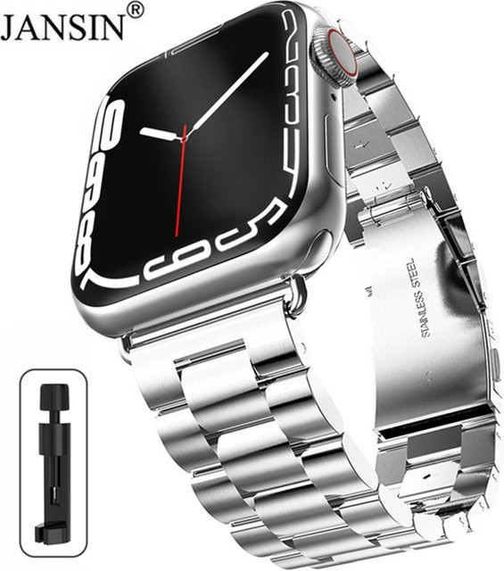 jansin Uhrenarmband Edelstahl, Schwarz, Unisex - Bild 1