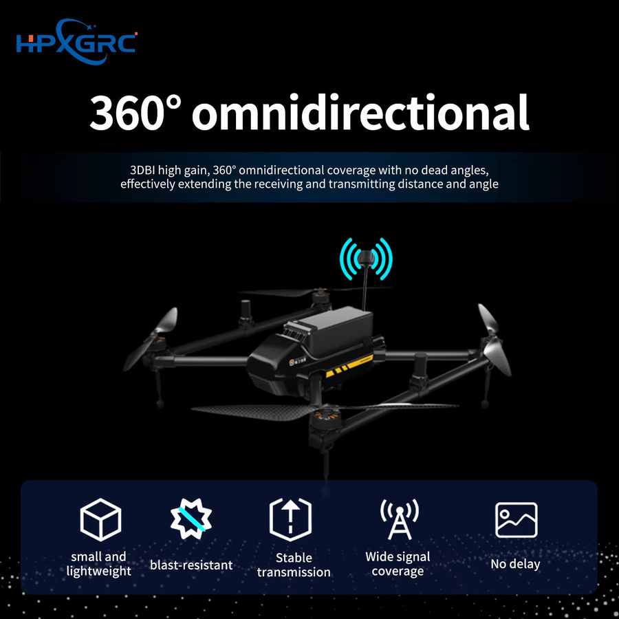 HawkSpeed Dual-Frequenz Antenne 3,3G/4,9GHz/5,8GHz RHCP HighGain mit SMA und RP-SMA Anschlüssen für Drohnen - Bild 2
