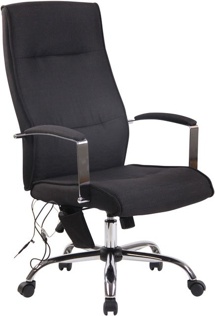TPFLiving Bürostuhl Portofino mit Massagefunktion, Stoff, Schwarz, B/T/H: 63 x 72 x 124 cm - Bild 1