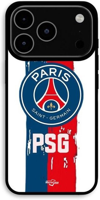 Maniacase iPhone 17 Pro Hülle mit PSG Logo in Schwarz und Weiß - Bild 1