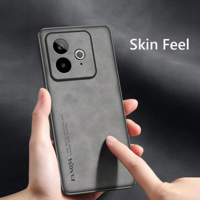 Retro Silikon Schutzhülle für Realme GT 7 GT7 GT 7T GT7T 5G in Braun mit Leder-Optik und Stoßfestigkeit - Bild 3