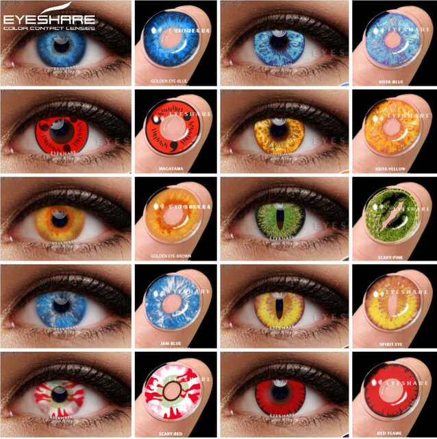 Eye share farbige Kontaktlinsen blaue, 2 Stück - Bild 1