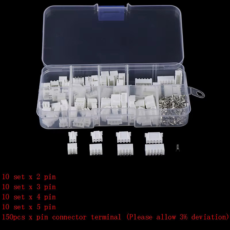 JST-XH Kit mit 2/3/4/5 Pin XH2.54mm Terminal Gehäuse PCB Header Draht Anschlüsse in Weiß - Bild 2