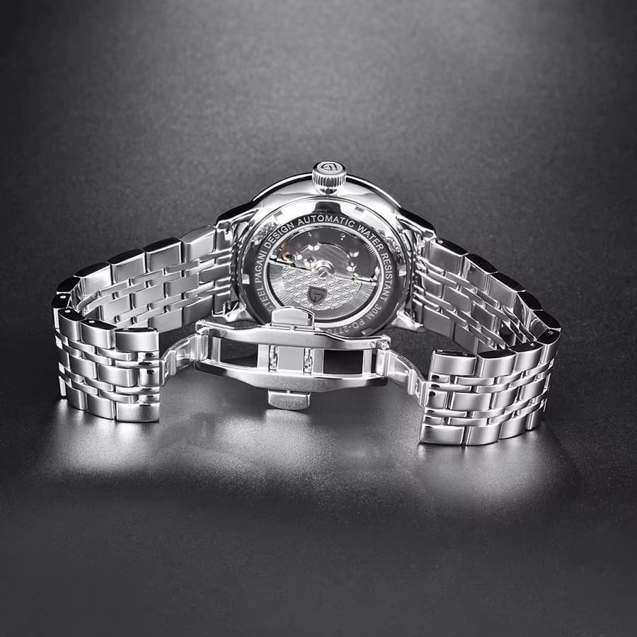 PAGANI DESIGN Armbanduhr Automatik, Edelstahl, Schwarz, Herren - Bild 6