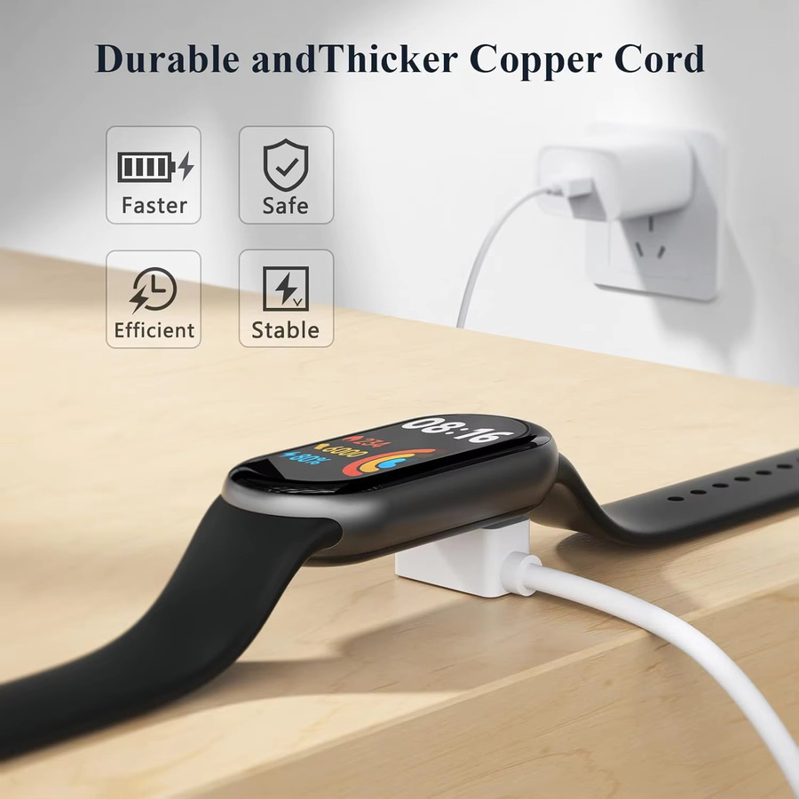 Xiaomi Ersatz-Ladegerät für Mi Band 8, 8 Pro, 9, 10 und Redmi Watch 3 Lite, aktives USB-Smartwatch-Ladekabel in Weiß - Bild 2