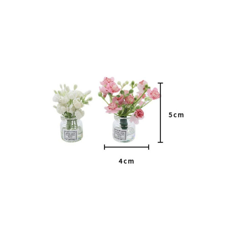 Love Home Garden Jasminvase als Mini Mikrolandschaft aus Glas und Kunstharz in Violett - Bild 1