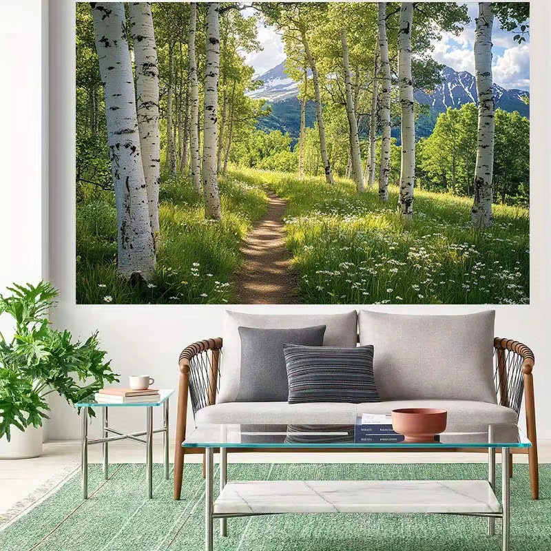 Dekorativer Hintergrundstoff mit Naturmotiven in Multicolour für Partys und Feiern - Bild 2