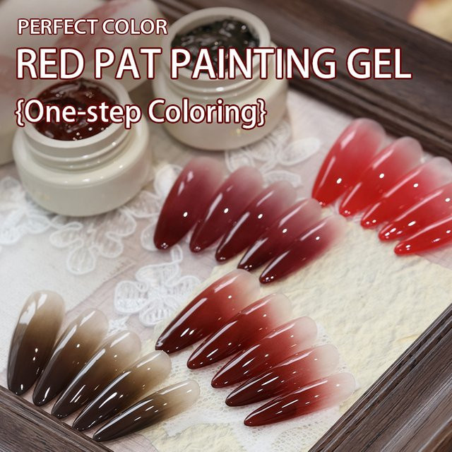 PERFECT COLOR Patting Gel Polish, Rot & Schwarz, 5g, Glänzend - Bild 1