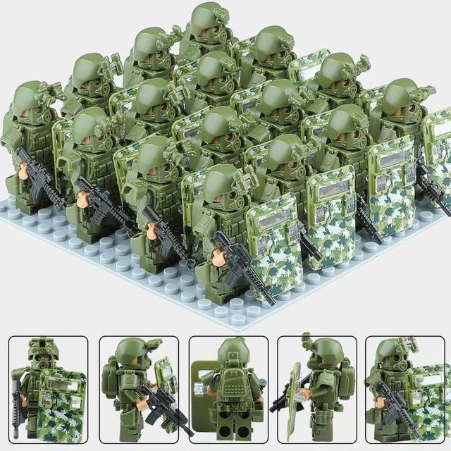 Riot Police Mini-Humanoide Puppe, Spezialeinheit Marine, Zeichentrickspielzeug - Bild 1