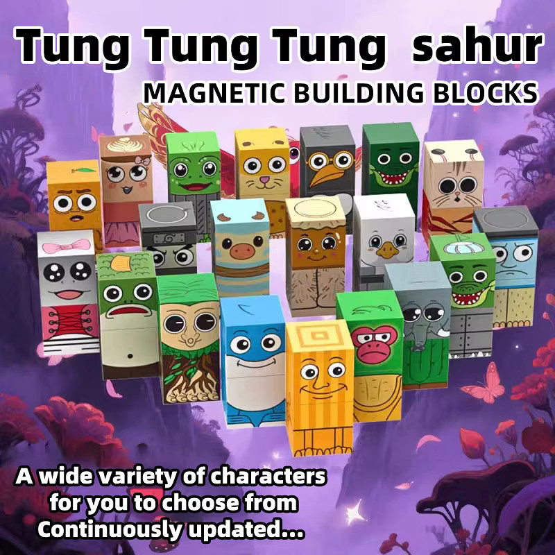 RCTBOX Magnetische Bausteine Tiere in Bunt / Mehrfarbig, Pädagogisches DIY Spielzeug aus Kunststoff - Bild 3