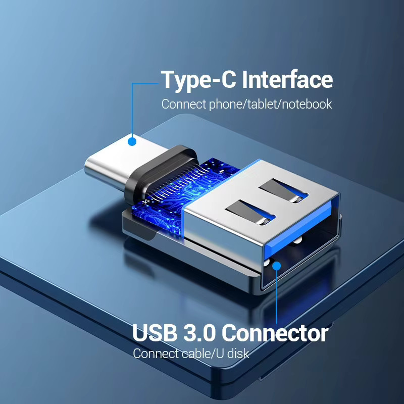 Vention USB-C-Adapter von Typ C auf USB 3.0 und 2.0 Buchse als OTG-Kabel für MacBook Pro, Huawei Mate 30 und Samsung S10 - Bild 2