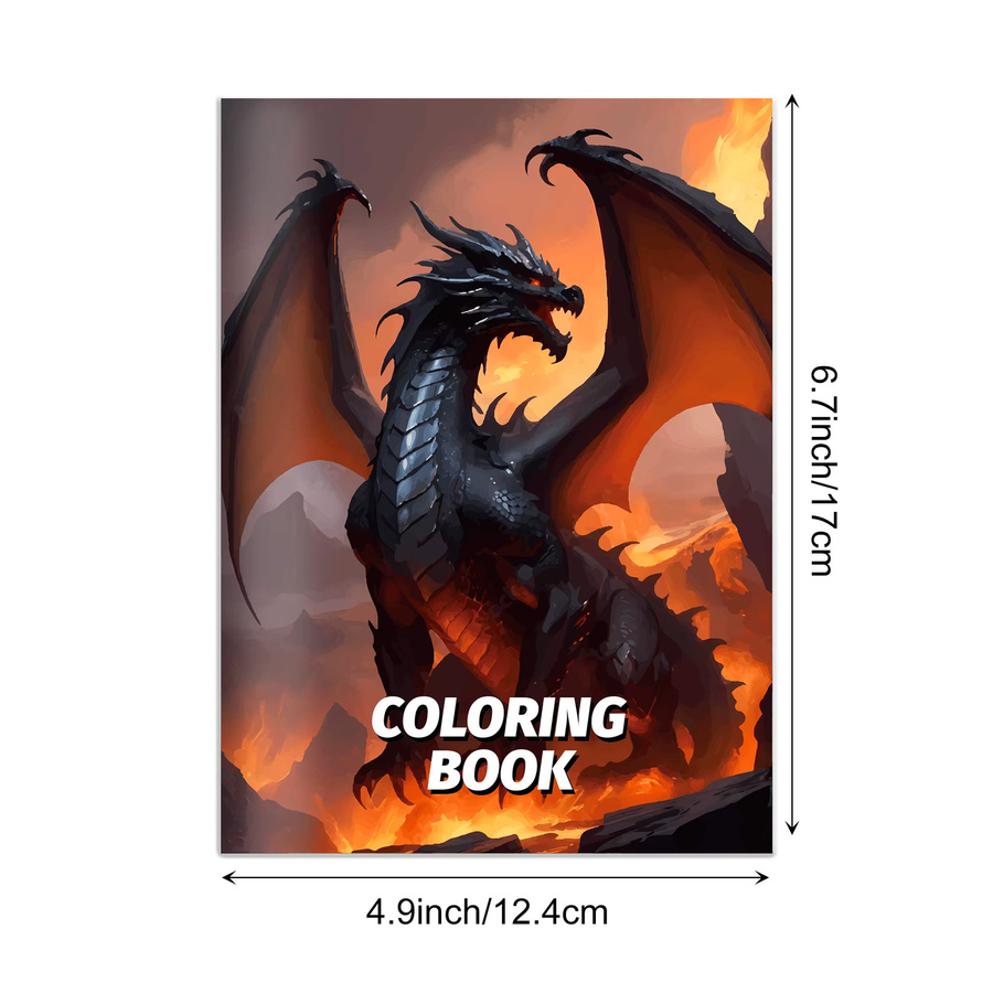 Drachen Thema Graffiti Malbuch Set für Kinder in Mehrfarbig - Bild 1