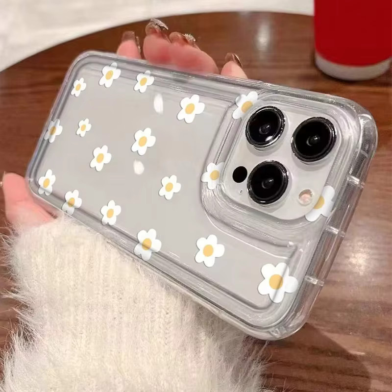 Transparente SKCCM Handyhülle mit Blumen- und Honigbienen-Design für iPhone 17 Pro Max, 16 Plus, 15 Pro, 14, 13, 12, 11 und 17Air, 16E - Bild 3